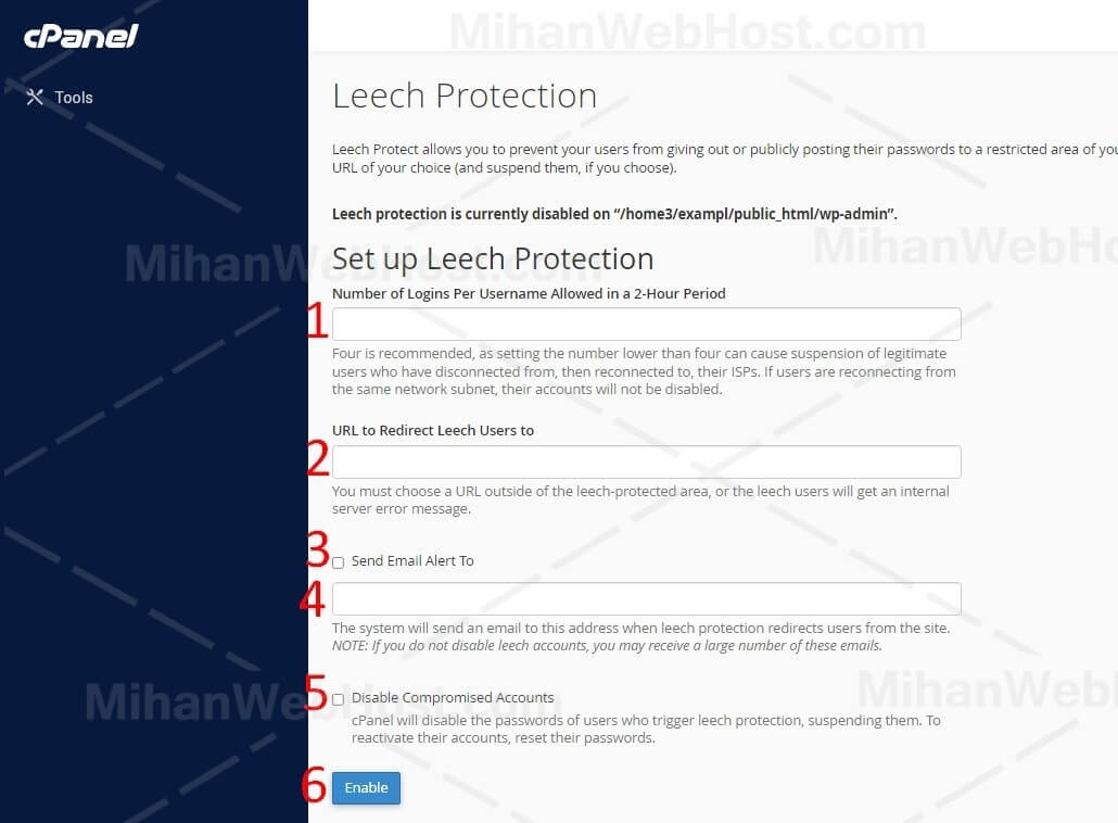 آموزش استفاده از Leech Protection در cpanel