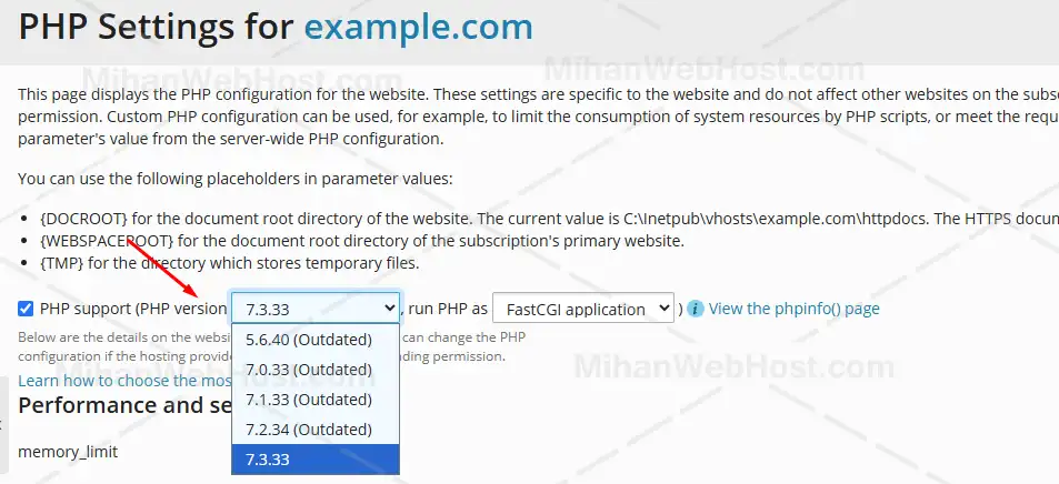 آموزش تنظیم نسخه php در هاست پلسک