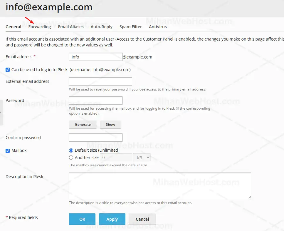 آموزش نحوه تنظیم forwarding در پلسک