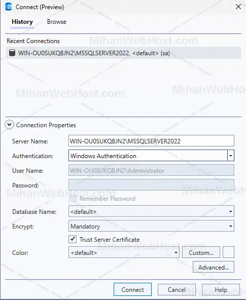 تغییر رمز عبور با استفاده از یک حساب ویندوزی